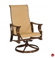 Picture of GRID Outdoor Aluminum High Back Swivel Rocker Sling Arm Chair