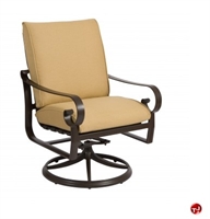 Picture of GRID Outdoor Aluminum Padded Cushion Swivel Rocker Arm Chair