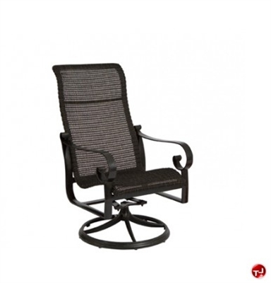 Picture of GRID Outdoor Aluminum High Back Swivel Rocker Arm Chair
