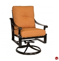 Picture of GRID Outdoor Aluminum Padded Cushion Swivel Rocking Arm Chair