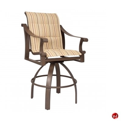 Picture of GRID Outdoor Aluminum Padded Swivel Counter Stool Chair