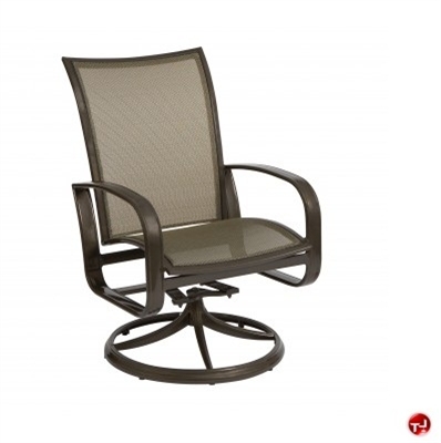 Picture of GRID Outdoor Aluminum Mesh Swivel Rocker Arm Chair