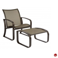 Picture of GRID Outdoor Aluminum Mesh Lounge Chair with Ottoman