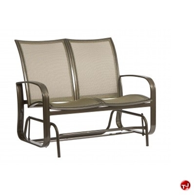 Picture of GRID Outdoor Aluminum Mesh 2 Seat Loveseat Glider Chair
