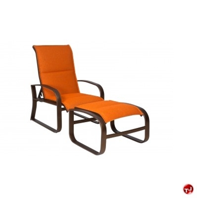 Picture of GRID Outdoor Aluminum Padded Adjustable Lounge Chair with Ottoman