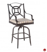 Picture of GRID Outdoor Aluminum Swivel Barsool Chair with Seat Cushion