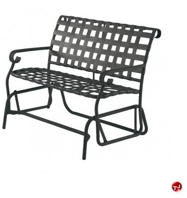 Picture of GRID Outdoor Aluminum 2 Seat Loveseat Strap Glider