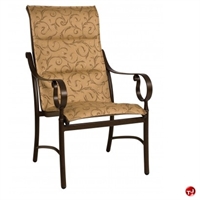 Picture of GRID Outdoor Aluminum High Back Dining Padded Arm Chair