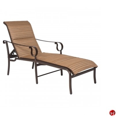Picture of GRID Outdoor Aluminum Adjustable Chaise Lounge Padded Chair
