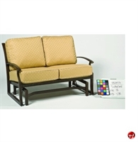 Picture of GRID Outdoor Aluminum Thick Cushion 2 Seat Loveseat Glider Chair