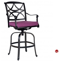 Picture of GRID Outdoor Aluminum Swivel Barstool Chair with Seat Cushion