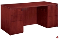 Picture of DMI Saratoga Veneer 66" Double Pedestal Desk