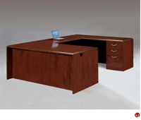 Picture of DMI Summit Veneer 72" U Shape Office Desk Workstation