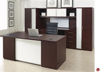 Picture of DMI Causeway Contemporary Laminate Executive Desk with Kneespace Credenza and Wardrobe Storage