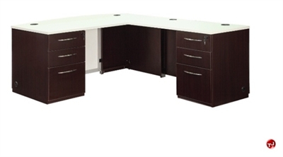 Picture of DMI Causeway Contemporary Laminate Bowfront L Shape Desk