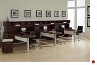 Picture of DMI Causeway Contemporary Laminate 3 Person L Shape Office Desk Workstation with Overhead Storage
