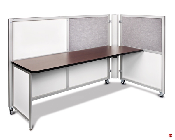 The Office Leader Peblo Mobile Portable Straight Office Desk Cubicle Workstation