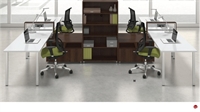 Picture of STROY 4 Person Bench Seating Office Desk Teaming Workstation wtih Circuit Power