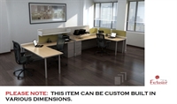 Picture of PEBLO Cluster of 2 Person L Shape Office Desk Cubicle Workstation