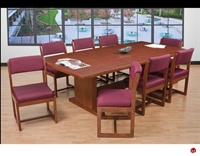 Picture of Marino Rectangular Veneer Conference Table with Sled Base Chairs