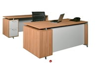Picture of Marino Contemporary 66" Single Pedestal Desk with Kneespace Credenza