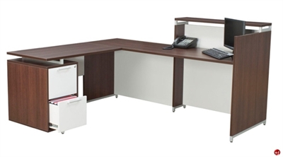 Picture of Marino Contemporary L Shape ADA Reception Desk Workstation