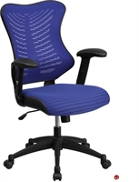 Picture of Brato Mid Back Office Task Blue Mesh Chair with Lumbar Support