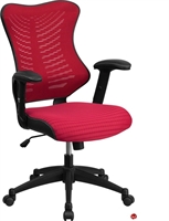 Picture of Brato Mid Back Office Task Red Mesh Chair with Lumbar Support