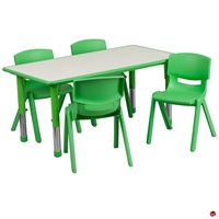 Picture of Brato Height Adjustable Activity Table with 4 Kids Stack Chairs