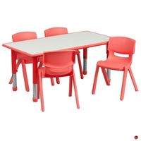 Picture of Brato Height Adjustable Activity Table with 4 Kids Stack Chairs