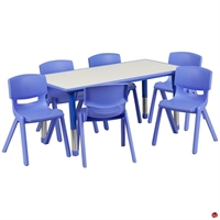 Picture of Brato Adjustable Height Activity Table with 6 Kids Stack Chairs