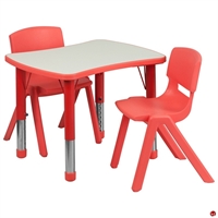 Picture of Brato Height Adjustable Activity Table with 2 Kids Plastic Stack Chairs