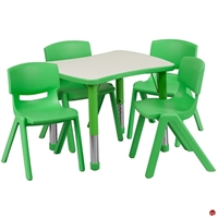 Picture of Brato Height Adjustable Activity Table with 4 Kids Plastic Stack Chairs