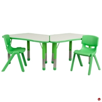 Picture of Brato Height Adjustable Activity Connecting Tables with 2 Kids Plastic Stack Chairs