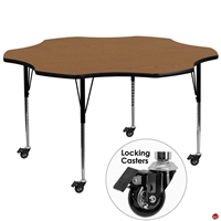 Picture of Brato 60" Flower Height Adjustable Mobile Activity Table