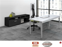 Picture of STROY 24" x 60" Contemporary Office Desk with Lateral File Open Storage