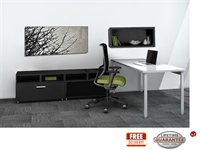 Picture of STROY 24" x 60" Contemporary Office Desk with Wall Mount And Lateral File Storage