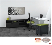 Picture of STROY 24" x 60" Contemporary Office Desk with Lateral File and Mobile Storage