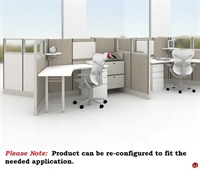 Picture of PEBLO Cluster of 4 Person Cubicle Desk Workstation