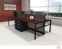 Picture of PEBLO 4 Person Shared Cubicle Desk Workstation