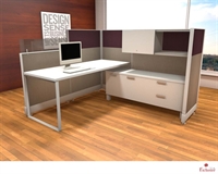 Picture of PEBLO 6' x 6' L Shape Office Cubicle Desk Workstation