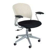 Picture of Poly Back Swivel Task Arm Chair