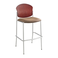 Picture of Wood Back Counter Height Armless Barstool Stack Chair