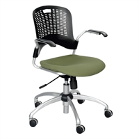 Picture of Ergonomic Poly Back Office Swivel Task Arm Chair