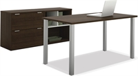 Picture of Contemporary Executive Desk Table with Storage Credenza