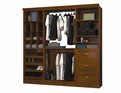 Picture of Multi Sectional Bedroom Storage Closet with Rod and Drawers