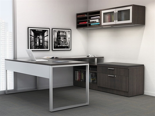 wall mounted u shaped desk