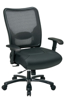 Picture of Office Star 75-47A773 Big and Tall AirGrid Mesh Chair, Leather Seat